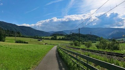 Der Radweg folgt großenteils der Pustertallinie