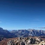 Vista dal Setsas sul passo Gardena