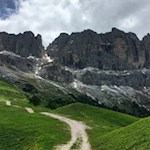 Vor der Kulisse des Rosengarten zur Kölner Hütte