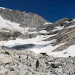 Paesaggio morenico al di sotto del rifugio Sasso Nero