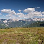 Blick auf die Gadertaler Dolomiten
