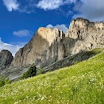 Rosengarten mit der Rotwand in der Mitte