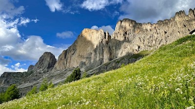 Rosengarten mit der Rotwand in der Mitte
