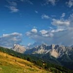 Atemberaubender Ausblick auf den Peitlerkofel, die Aferer und die Villnösser Geisler