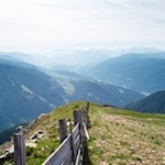 Blick ins Pustertal während des Anstiegs auf den Gitsch