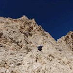 Den Punktmarkierungen folgend, auf die Große Cirpsitze