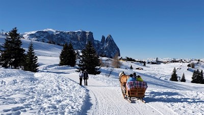 Romantische Kutschfahrt auf der Seiser Alm