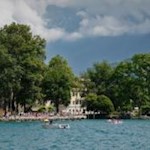 Ein wahrlich privilegierter Ausblick für ein Kraftwerk: am Ponale Kraftwerk in Riva