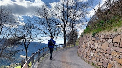 Anstieg von Tiers zum Promenadenweg