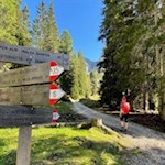Auf dem Weg Nr. 6 in Richtung Kreuzjoch