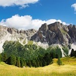 Hinter uns erhebt sich das Steviamassiv