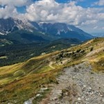 Auf dem Rückweg zur Coltrondoalm erschließt sich ein schöner Blick auf die gegenüberliegende Rotwand