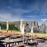 Ausblick von der Panoramaterrasse der Laurinhütte