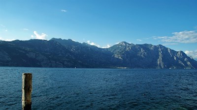 View of Limone on lake Garda