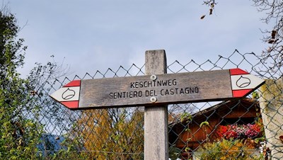 Der Keschtnweg ist bestens ausgeschildert