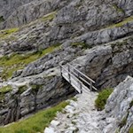 Durch die unwirtliche Karstlandschaft zur Drei-Zinnen-Hütte