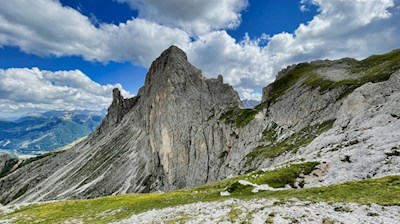 Blick auf den Vajolonpass und die Rotwand