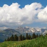 Auch von Gröden aus sichtbar, die anmutigen Villnösser Geisler