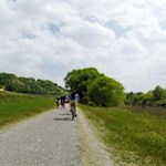 Nahezu eben führt der Radweg entlang des Mincio nach Valeggio sul Mincio