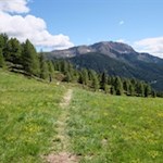 Rückwärtsgewandter Blick auf den Villanderer Berg