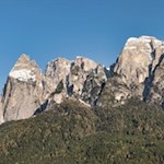 Blick auf das wuchtige Schlernmassiv