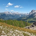 Ausblick während des Anstiegs auf den Molignonpass