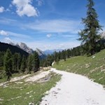 Der Rückweg von der Stolla Alm erfolgt auf dem Hinweg