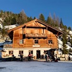 The Rifugio di Vallandro mountain hut is also open in winter