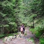 The way back from the Dusler Alm mountain hut is the same as on the way there.