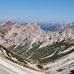 Rückwärtsgewandter Blick unterhalb des Antoniusjochs