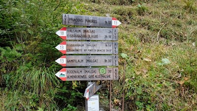 Die Wanderung zur Bodenalm ist bestens ausgeschildert