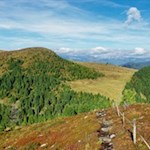 Rückwärtsgewandter Blick auf das Lüsner Joch 