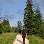 Auf dem Weg Nr. 6 zurück zur Siedlung Karersee