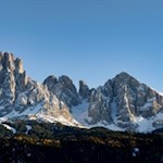 Der Langkofel und Plattkofel im Winter