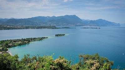 View from the highest point of the hike on the Rocca di Manerba