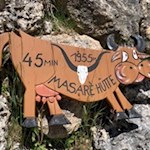 Der Anstieg zur Masare Hütte ist mit 45 Minuten ausgeschildert