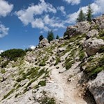 Die ersten Anstiegsmeter gestalten sich relativ sanft