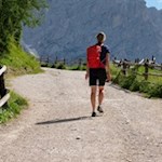 Im leichten Anstieg zur Munt de Fornella