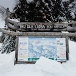 Am Beginn der 2,6 km langen Rodelbahn auf dem Würzjoch