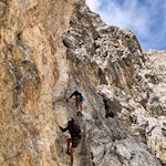 Oscar Schuster setzte sich für den Ausbau des Klettersteigs auf den Plattkofel ein