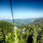 Mit der Seiser-Alm-Bahn fährt man zunächst nach Kompatsch