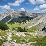 Mit dem Dürrenstein im Rücken führt der Weg Nr. 3 in Richtung Rossalm