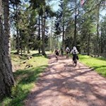 Auch so mancher Radfahrer ist auf den sanften Wegen anzutreffen