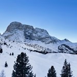 Unser Blick fällt auf die Hohe Gaisl