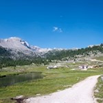 Grünsee, Lavarellahütte und Lavarellaspitze