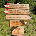 Der Anstieg zur Astnerbergalm ist mit 40 Minuten ausgeschildert