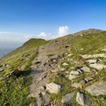 Die letzten Anstiegsmeter auf die Pfannspitze