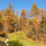 Val di Funes valley presents itself wonderfully autumnal in the third season