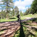 Der Weg zur Vöraner Alm ist auch bei Mountainbikern beliebt