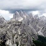 The imposing rocky crags of the Cadini di Misurina